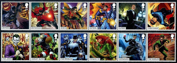 GRBR2021-14 Great Britain DC Comics - Batman Strips of 6 Different (2)