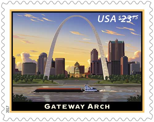 US #5157 2017 Express Mail Stamp MNH Gateway Arch