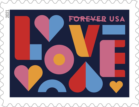 US #5543 US New Issue 2021 Love Forever Stamp